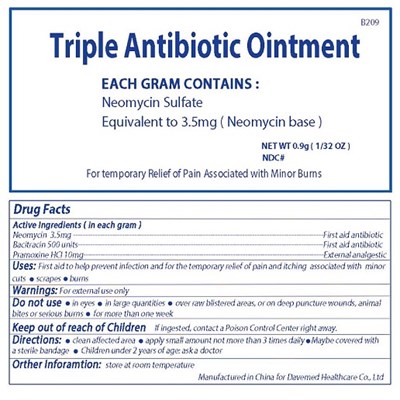 label - Tripple Antibiotic ointment label